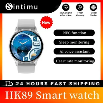 HK89 Smartwatch 1.43 אינץ ' צבע מסך גדול Bluetooth קוראים פונקצית NFC IP68, עמיד למים דינמי ניטור קצב לב Smartwatch