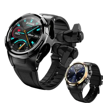 2023 שעון חכם גברים Bluetooth אוזניות טמפרטורת גוף מדחום מלא מסך מגע ספורט Smartwatch חכם S201 צמיד