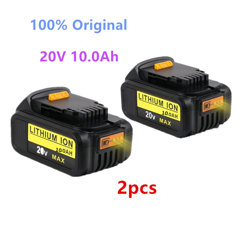 3PCS חדש 100% מקורי 10000mAh 20V על דיוולט כלי חשמלי סוללה DCB206 20V 10.0 אה סוללה DCB206 סוללה 20V DCB205 DCB204-2 . ' - ' . 1
