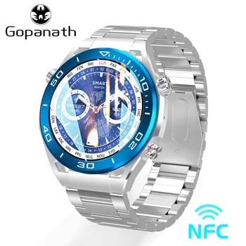 עבור גברים Huawei שעון Bluetooth לקרוא שעון חכם AMOLED הברומטרי בגובה ספורט, שעון עמיד למים NFC Smartwatch מטען אלחוטי