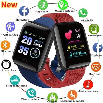 שעון חכם עבור גברים, נשים, IP67 עמיד למים שעון ספורט לאייפון Xiaomi Samsung Huawei קצב הלב Bluetooth Smartwatch