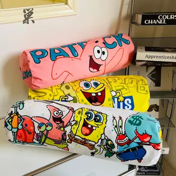 Spongebobs פטריק סטאר Squidward Tentacles קריקטורה חמוד גלילי כרית שינה אנימה צעצועים קטיפה עבור בנות מתנת יום הולדת.