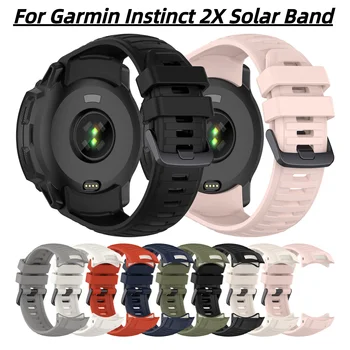 עבור Garmin אינסטינקט 2X השמש הלהקה, מתכוונן סיליקון רך החלפת ספורט שעון צמיד רצועת בשביל Garmin אינסטינקט 2X השמש