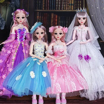 60 אופנה בובת הנסיכה 1/3 BJD DIY להתלבש הבובה 23 המפרקים Movable3D העיניים ילדה לשחק את הבית לילדים, מתנת יום הולדת צעצועים