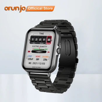 Orunjo L21 שעון חכם גברים Bluetooth מתקשר מלא מסך מגע ספורט כושר IP67 עמיד למים עבור אנדרואיד ios