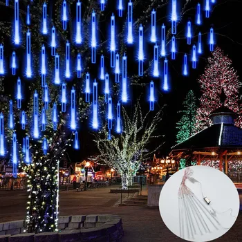 אור Led זרי מטאורים אור פיות אורות עמיד למים 8/10 צינור רחוב גרלנד גן אורות חג המולד שנה החדשה עיצוב