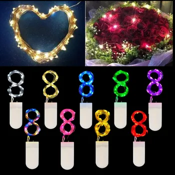 5pcs Led אורות פיות חוטי נחושת מחרוזת אורות חג חיצונית מנורת רחוב גרלנד Luces על עץ חג המולד קישוטים חתונה