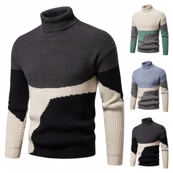 2023 הסתיו-חורף החדשה של הגברים סוודרים מזדמן סוודר לסרוג את הסוודר תפירה אופנה גולף ארוך שרוולים סוודר