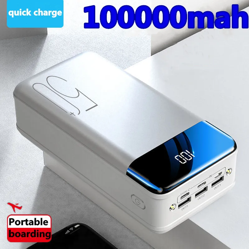 Chargeur rapide universel 5V 2.1 A batterie externe 100% 98000mah 100000mah, גרנדה capacité, יוצקים téléphone נייד, nouveauté . ' - ' . 0