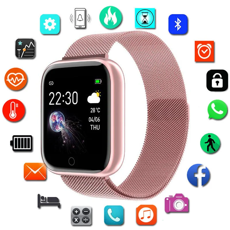 I5 של גברים ונשים השעונים החכמים, מוניטור קצב לב, לחץ דם, מוניטור, Bluetooth, עמיד למים, מתאים עבור אנדרואיד iOS . ' - ' . 0