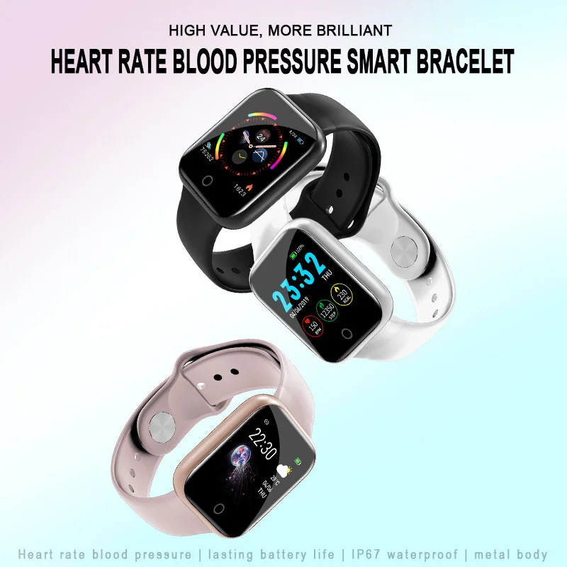 I5 של גברים ונשים השעונים החכמים, מוניטור קצב לב, לחץ דם, מוניטור, Bluetooth, עמיד למים, מתאים עבור אנדרואיד iOS . ' - ' . 3