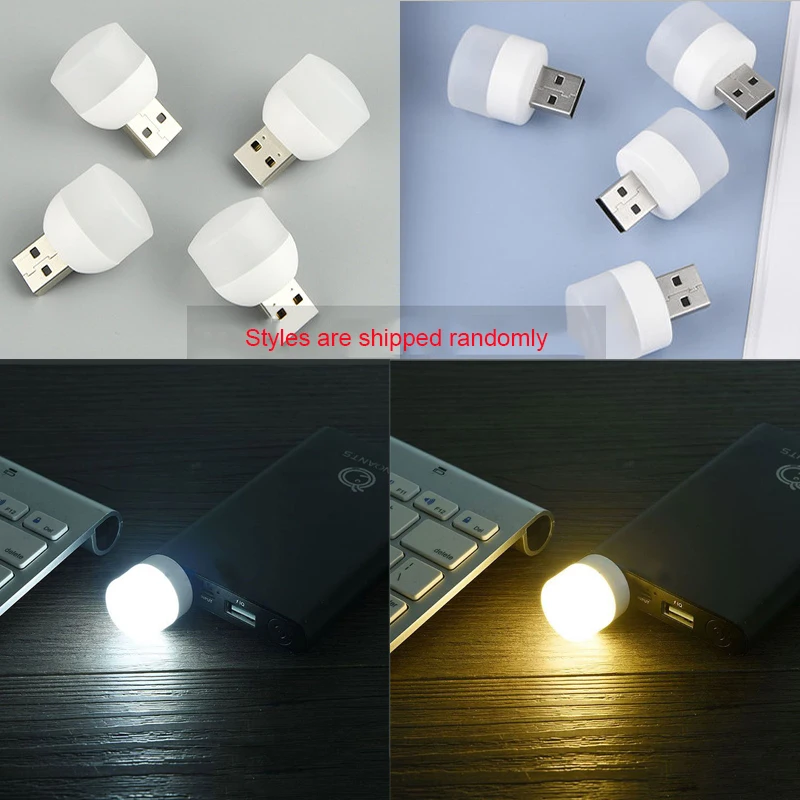 Mini USB Protable השולחן מנורת שולחן קריאה אור הנורה בחדר השינה ליד המיטה מנורת מחשב נייד כוח בנק חירום לילה אור . ' - ' . 3