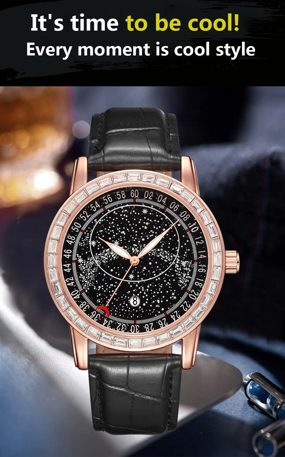 אנשי עסקים לצפות באיכות גבוהה עור שעונים עמיד למים זוהר תאריך העליון מותג יוקרה קוורץ שעון יד אדם. . ' - ' . 3