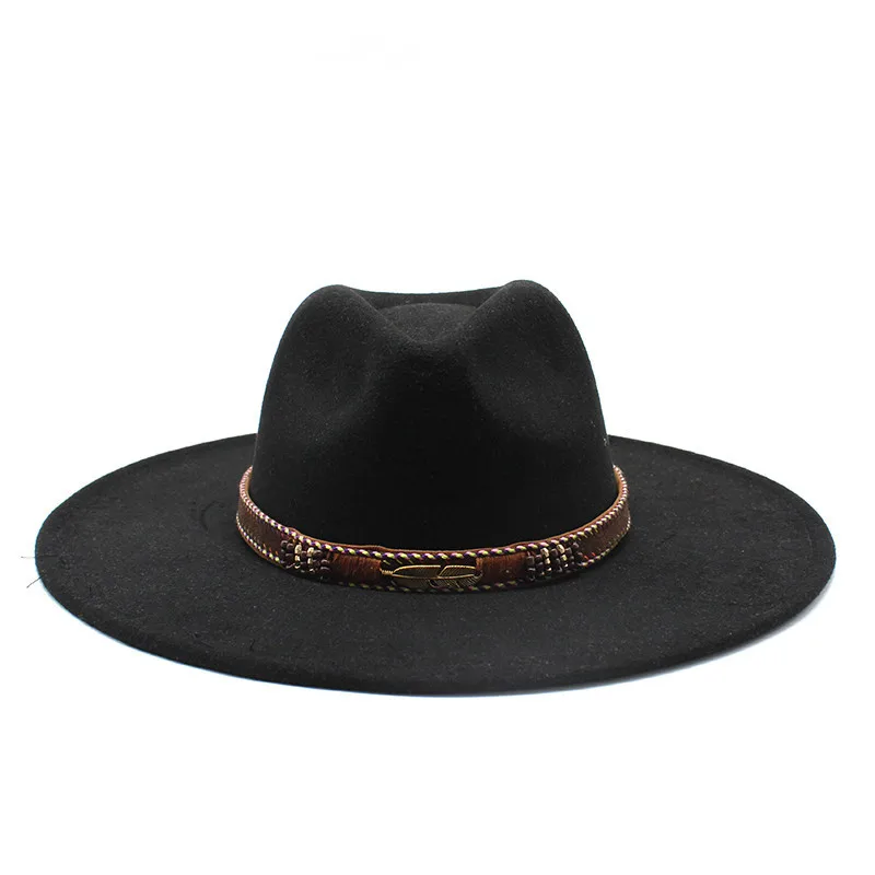 כובעים לגברים יוקרה כובע בוקרים עבור נשים אלגנטי לגברים כובע בריטי גביע חדש פדורה מעצב בוקרת המערבי אביזרים רחב שוליים . ' - ' . 0